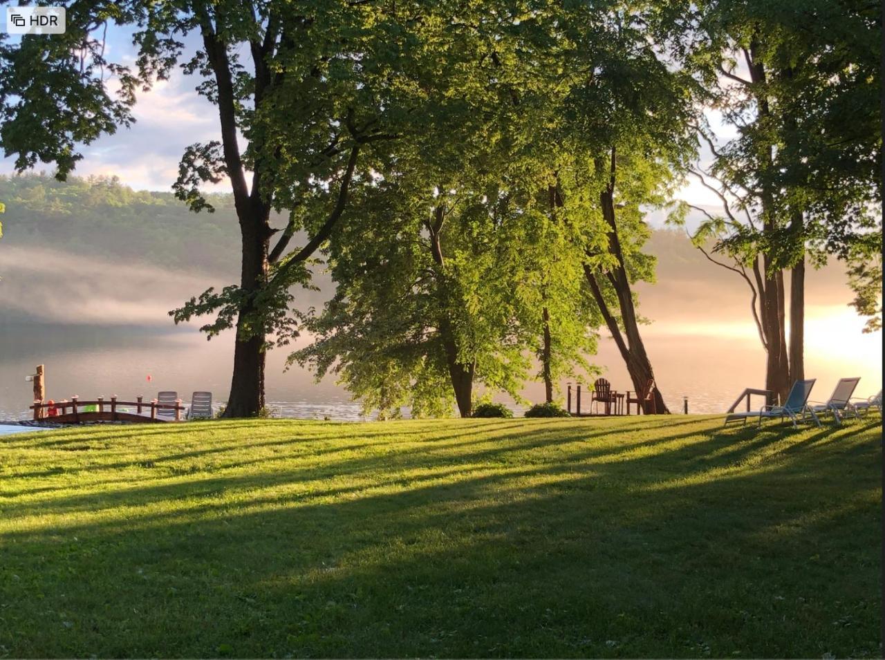The Elms Waterfront Cottages Lake Luzerne Exterior foto